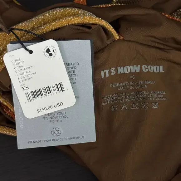 Its Now Cool Swimsuit Womens XS The Riot One Piece Metallic Shimmer Free People - Picture 4 of 11